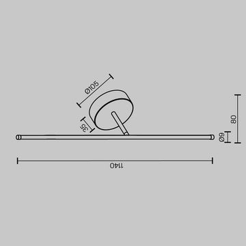 Бра 18W 2700K C084WL-L18BS2.7K-1 латунь Elegant Maytoni