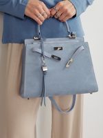 БРЕЛОК «CHARM» 01 ЗАМША ГОЛУБОЙ