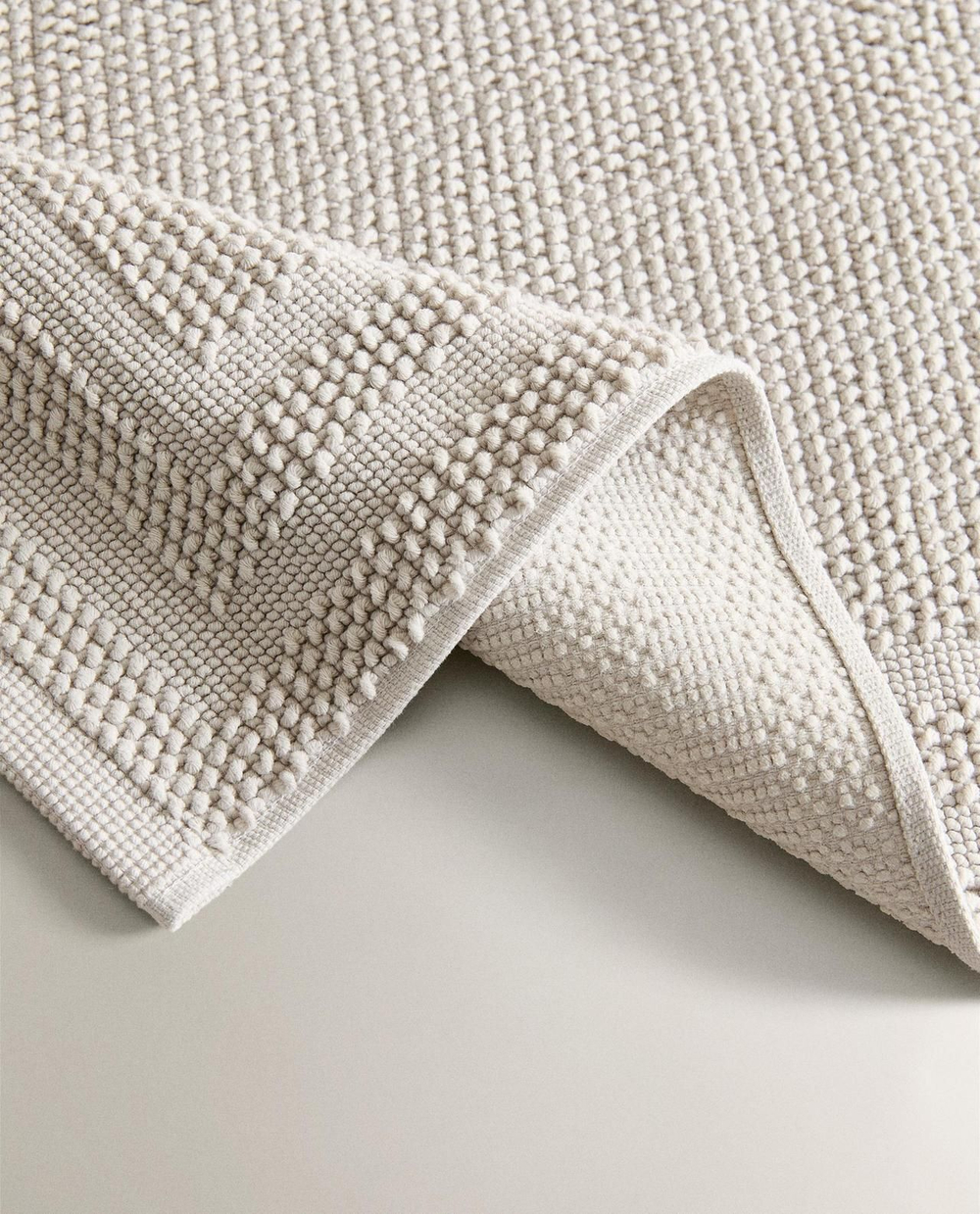 Zara Home - Нескользящий коврик для ванной из хлопка, серый, 50x70 см