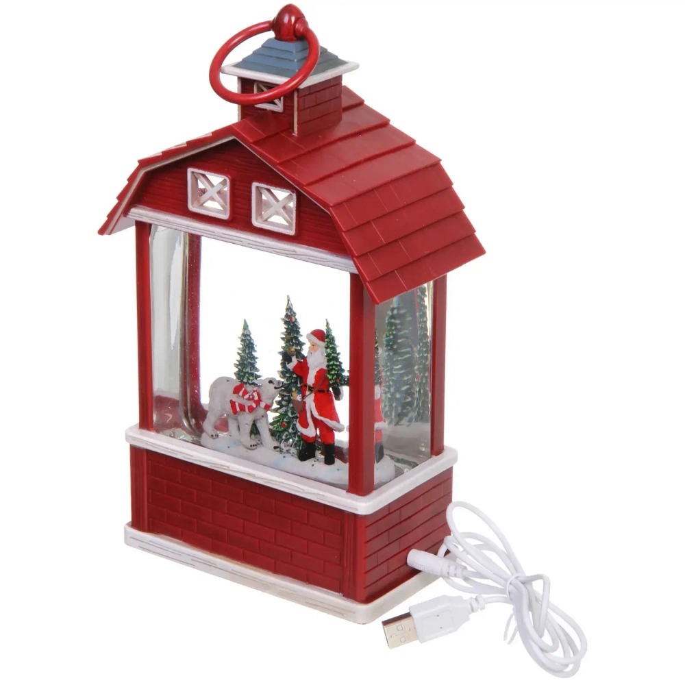 Сувенир с подсветкой «Дедушка и медвежонок» 14,4*7,8*24 см (работает от 3*АА и USB+музыка, подсветка)