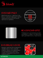 Клавиатура A4Tech Bloody B760 Grey/Neon Black Switch
