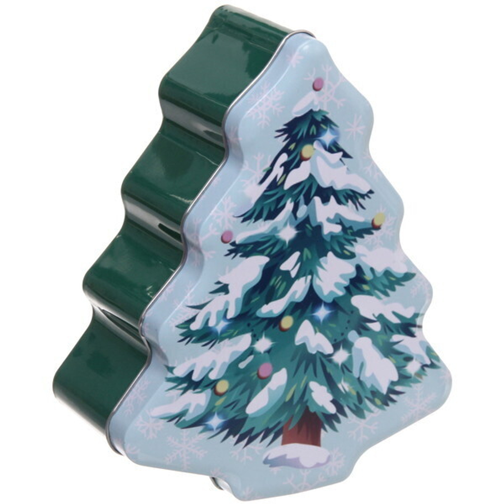 Банка жестяная «Ёлочка в снегу «18*15*6,5см