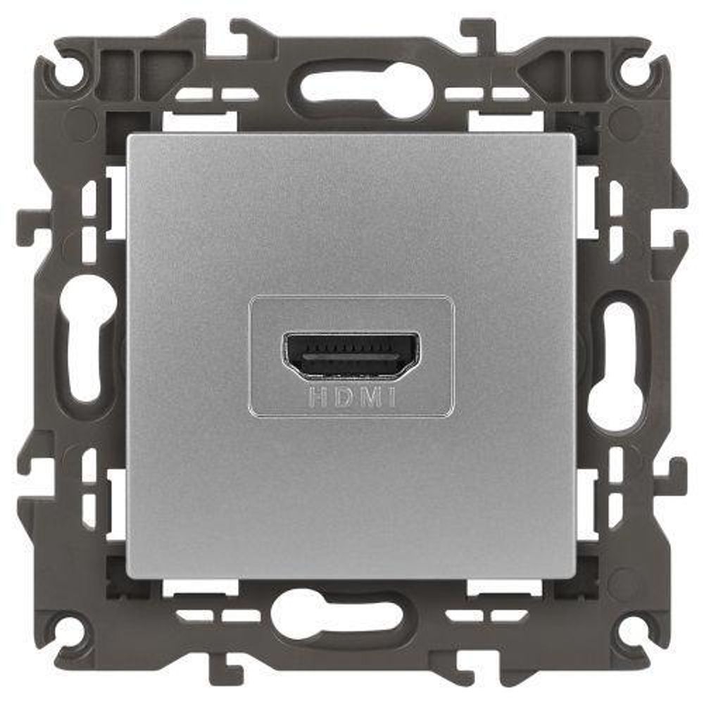 Розетка 14-3114-03 HDMI Elegance алюм. ЭРА Б0034334 Розетка 14-3114-03 HDMI Elegance алюм. ЭРА Б0034334