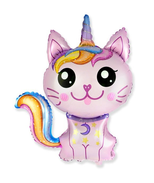Шар фигура 89 см Котенок-единорог
