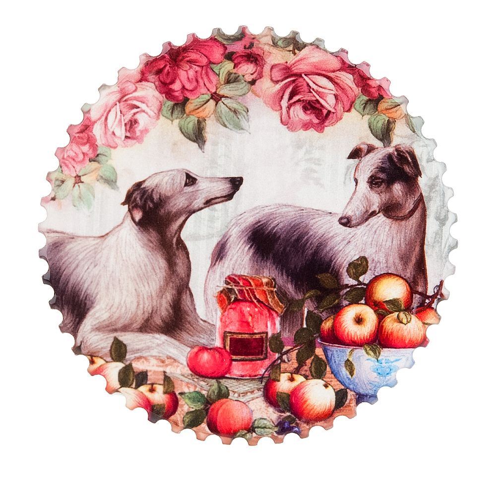 Подставка под кружку c пробкой " " 6,5*6,5*0,5см. (6видов) (min12) (транспортная упаковка)