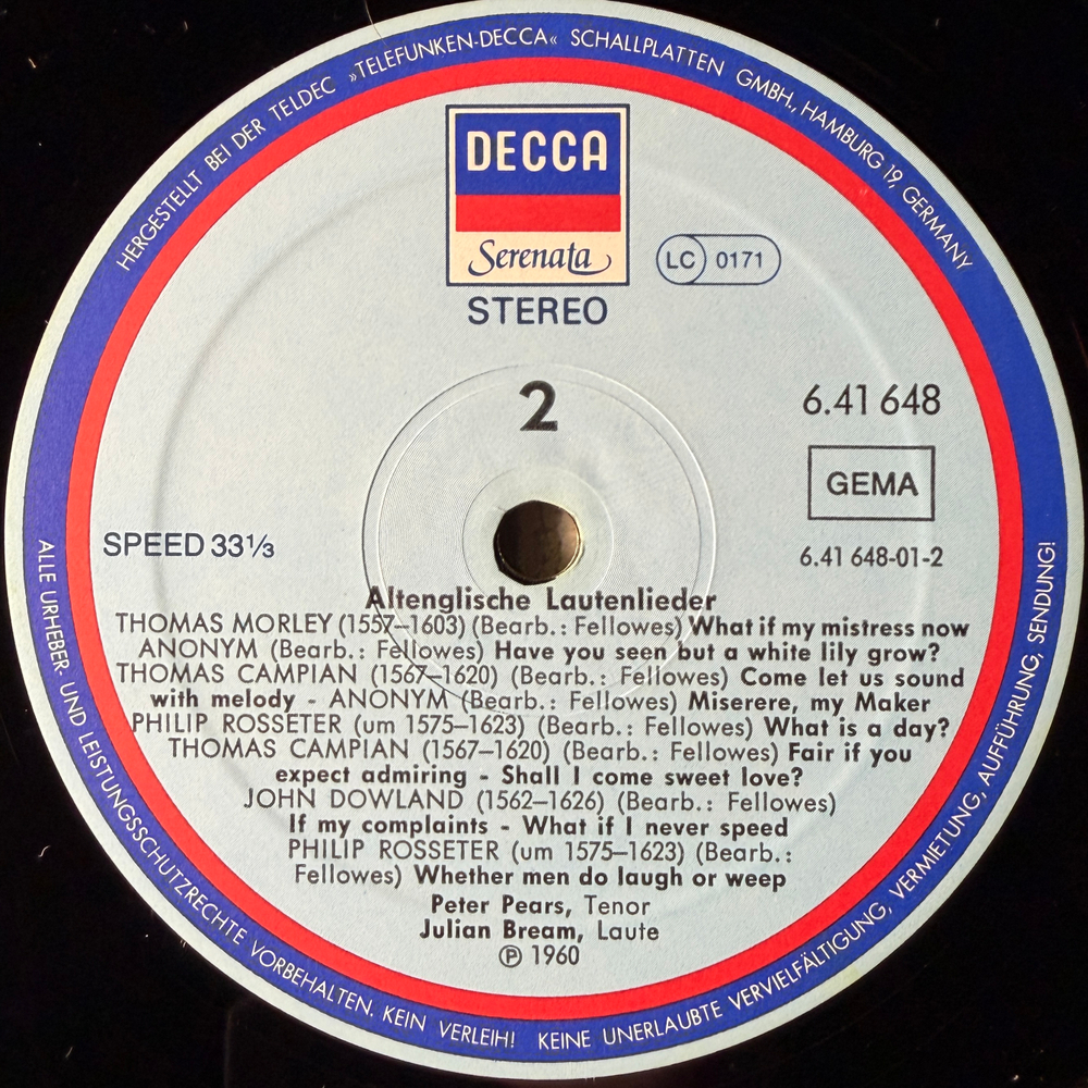 Лютневые Песни (Германия 1982г.)Т