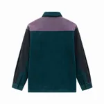Рубашка Ymkashix Velvet Color block Zip Графитовая/Изумрудная/Пурпурная