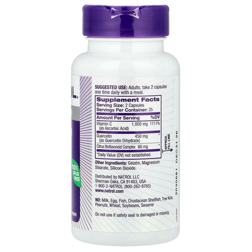 Natrol, комплекс с кверцетином, 50 капсул