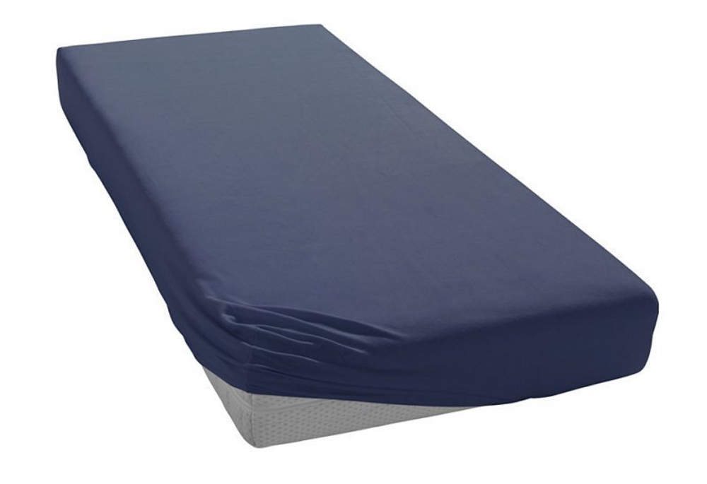 Простыня трикотажная 180-200x200 Elegante 8000 синяя