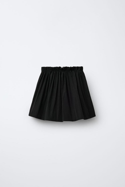 ZARA ЮБКА-ШОРТЫ С БАНТОМ, ЧЕРНЫЙ