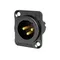 Seetronic MJ3F2C-BG Панельный разъём XLR тип D, "папа", 3-контактный. Черный корпус