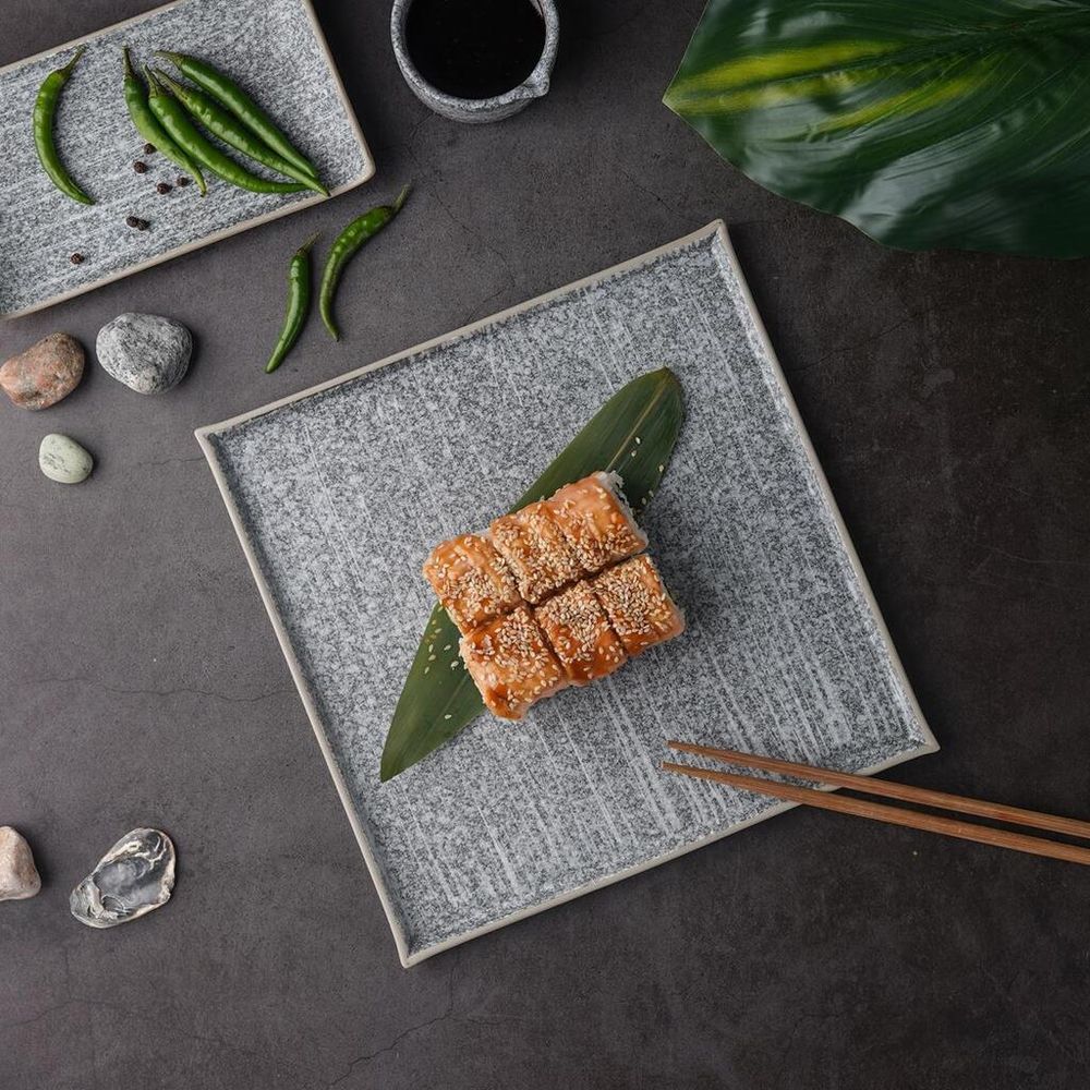 Тарелка 24*24 см h1,3 см квадратная Stone Untouched Taiga P.L. Proff Cuisine [1]