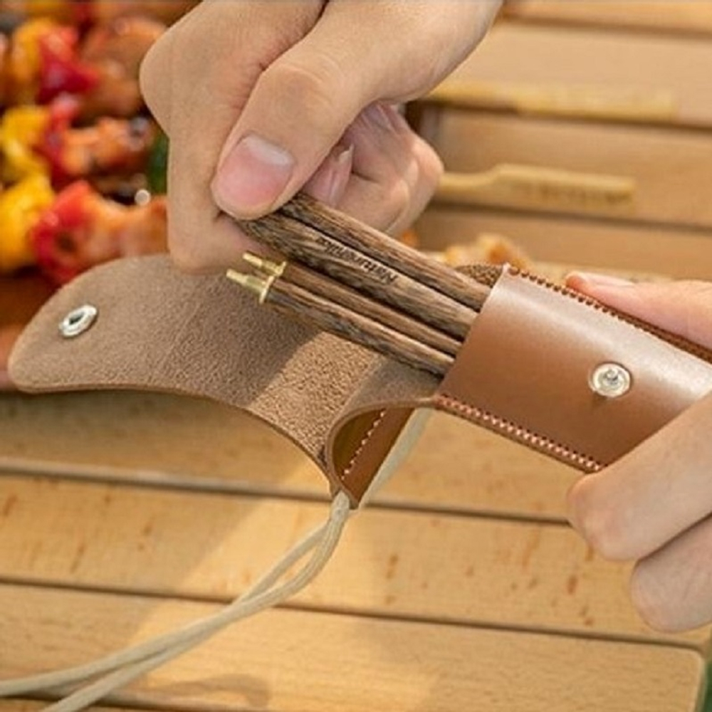 Складные палочки для еды Naturehike NH20CJ010 дерево