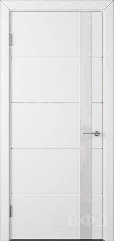 Межкомнатная дверь VFD (ВФД) Trivia (Тривиа) Polar (эмаль белая) White Gloss, стекла белые с 2-х сторон
