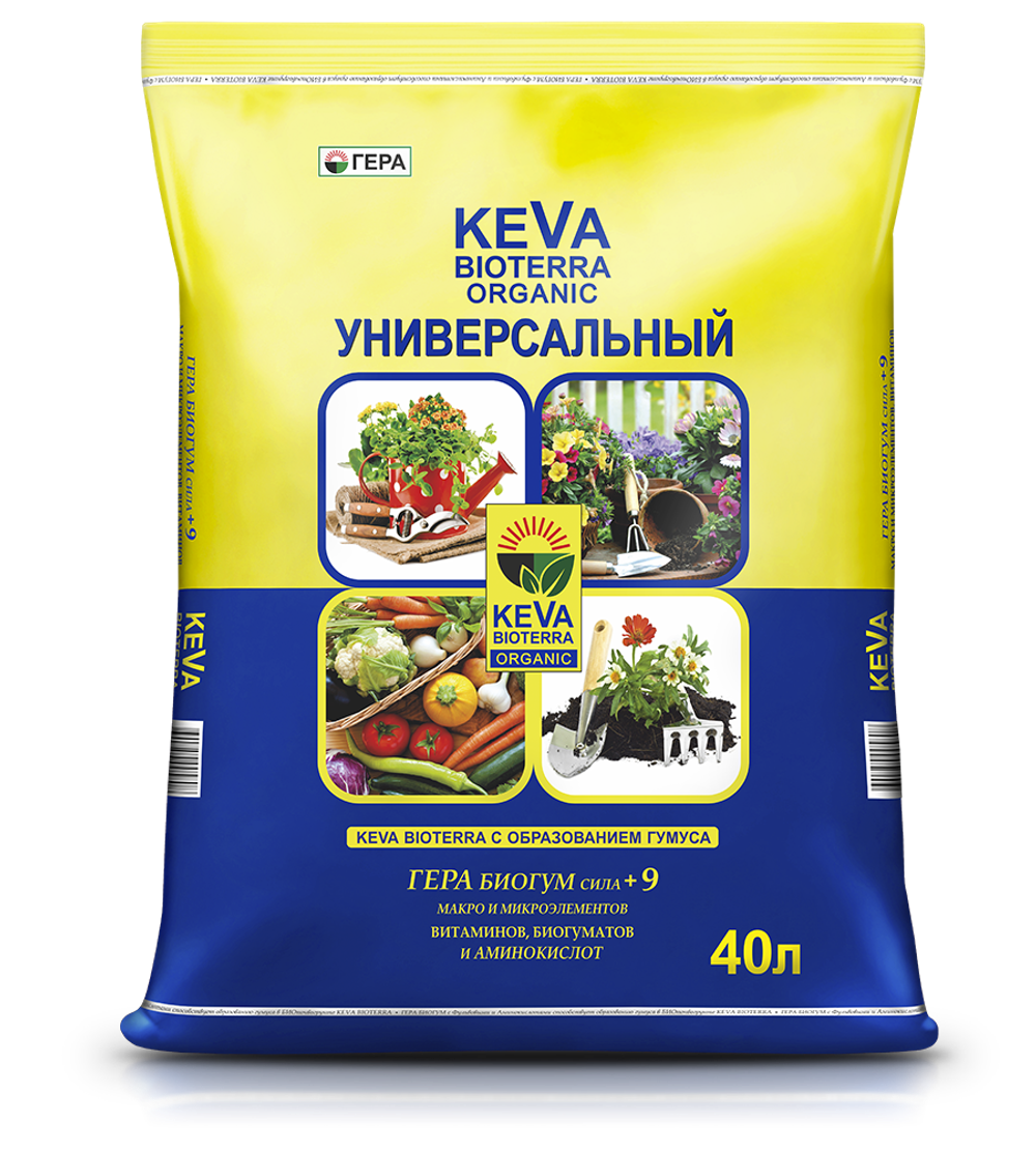 БИОпочвогрунт KEVA BIOTERRA Универсальный, 5л, 10л, 20л, 40л, 60л.