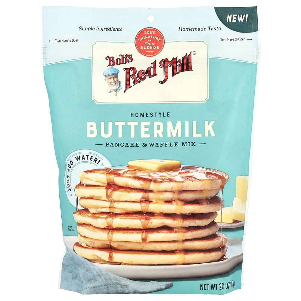 Bob's Red Mill, Смесь для блинов и вафель Homestyle, 567 г (20 унций)
