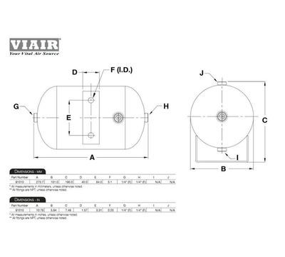 Ресивер Viair 1Ga/4л 2 входа
