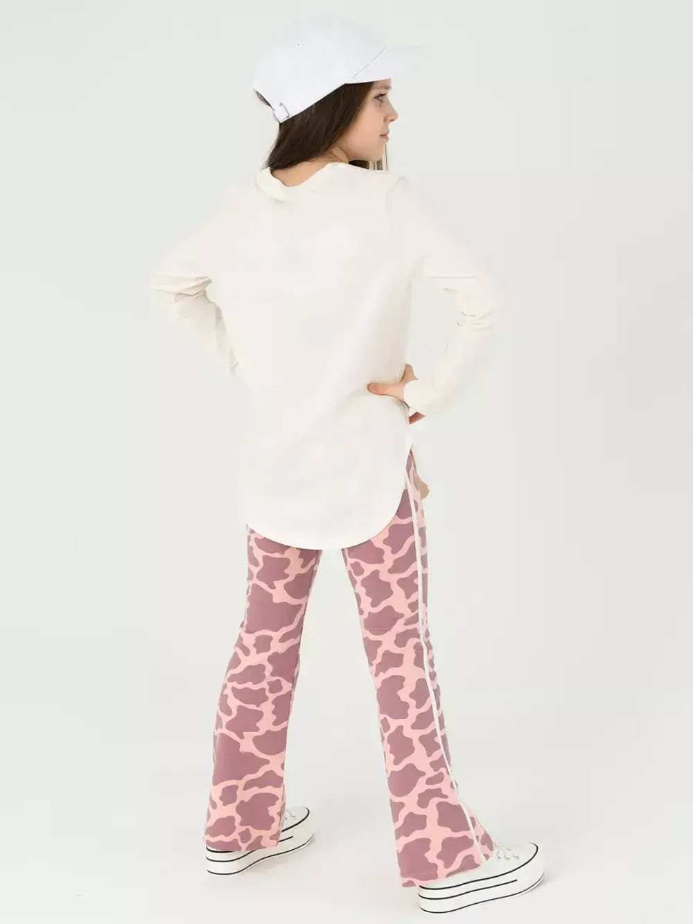 Костюм для девочки лонгслив и брюки клеш