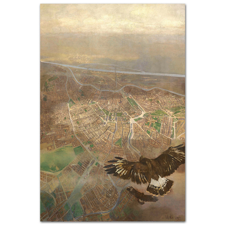 Вид на Вену с высоты воздушного шара. Карл Молль