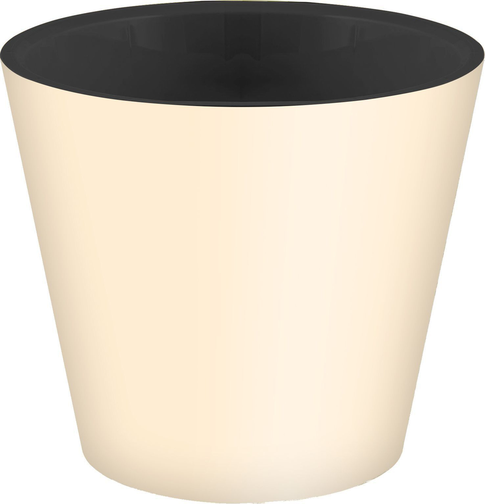 Горшок пластиковый Rosemary с вставкой d 33см 16л на колесиках светло-бежевый