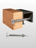 Smart KREP, Саморез Флюгель дерево металл, серебристый, 5.5x80, 100 шт.