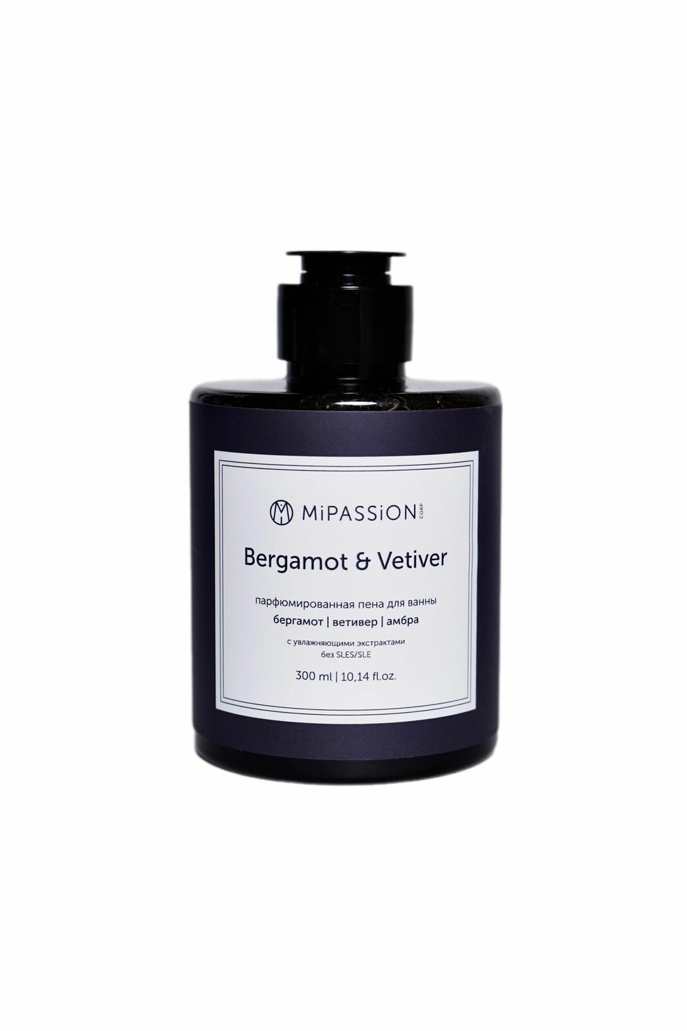 Пена для ванны "Bergamot&Vetiver" MiPASSion, гипоаллергенная, 300мл