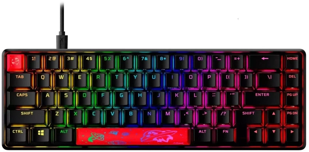 Клавиатура HyperX Alloy Origins 65 (RED switches) Black USB, кириллица + QWERTY 4P5D6AA#ABA