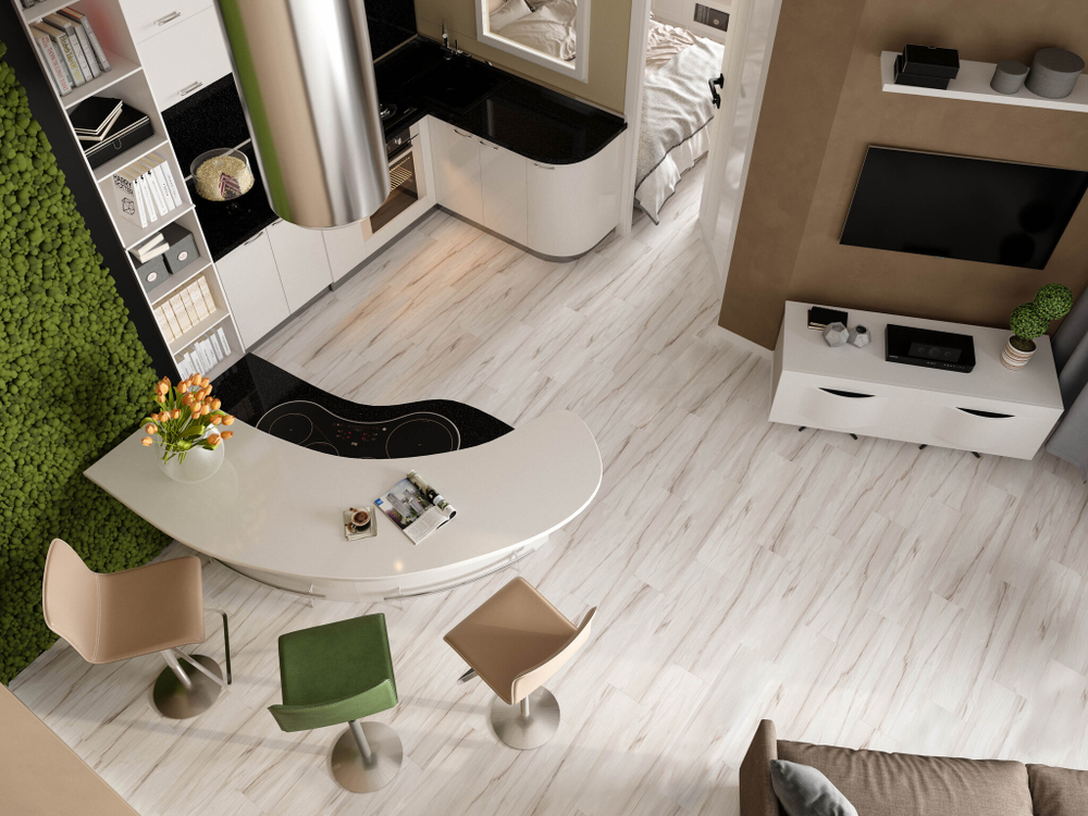 Керамогранит Progress Жаклин 20x80 см 1.6 м² цвет белый