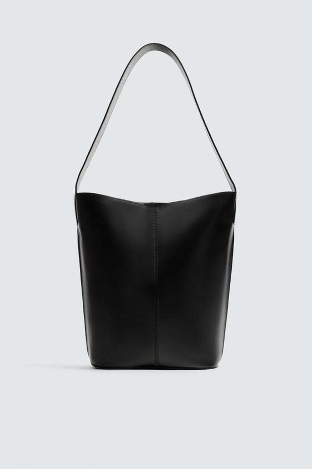 ZARA КОЖАНАЯ СУМКА-ШОПЕР LIMITED EDITION, ЧЕРНЫЙ