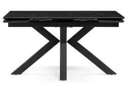 Керамический стол Бронхольм 140(200)х80х77 черный мрамор / черный