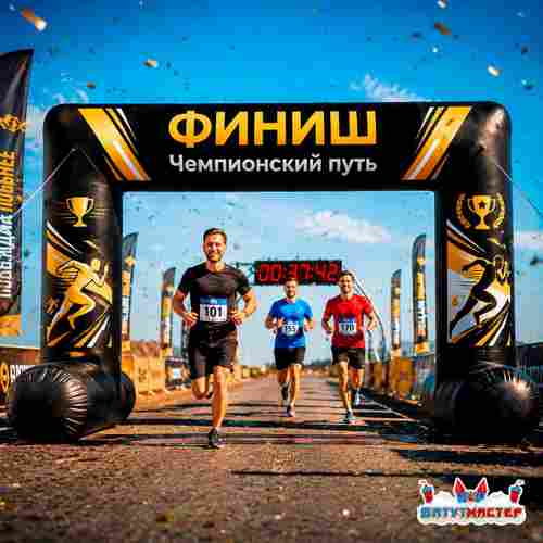 Надувная арка старт «Чемпионский путь», 4×2,5×3 м