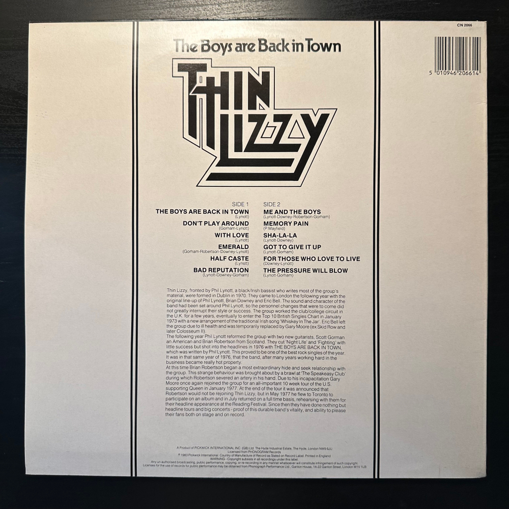 Thin Lizzy - The Boys Are Back In Town (Англия 1983г.)