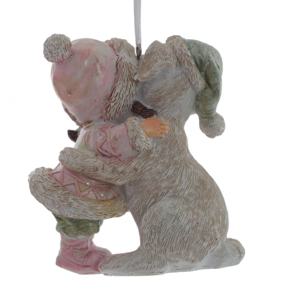 GAEM Изделие декоративное подвесное "Девочка со щенком", L9 W5 H10 см