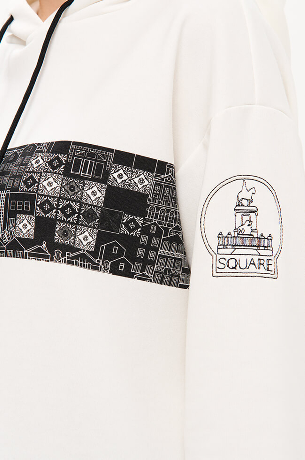 23349 Худи женское (молочный)