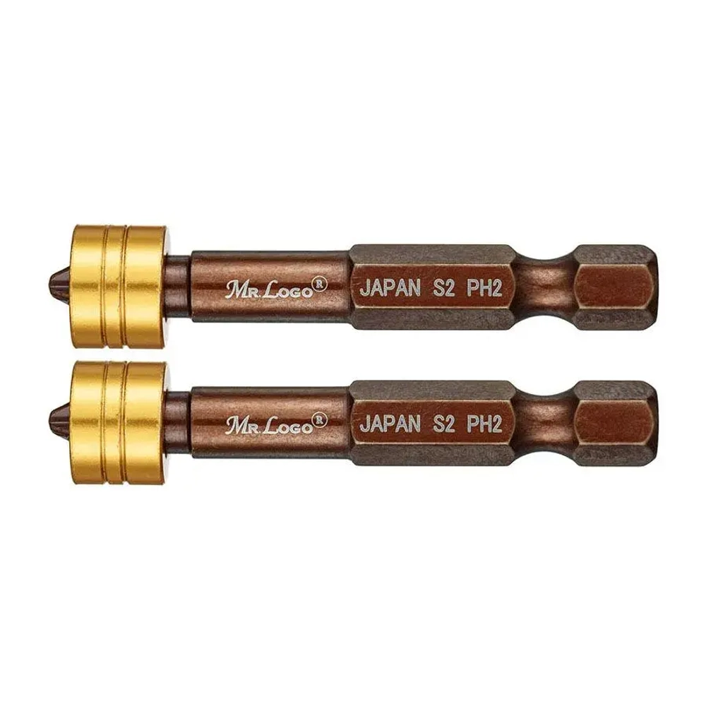 Бита PH2 x 50мм 2шт. S2 с магнитным держателем Mr.Logo ML715002PM