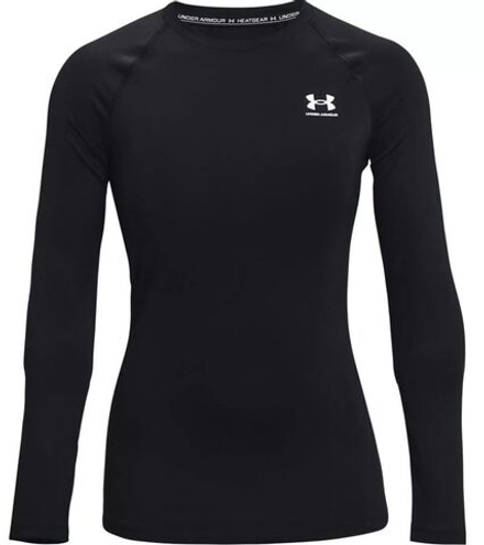Женская теннисная футболка с длинным рукавом Under Armour HeatGear Authentics Comp Long Sleeve - black/white