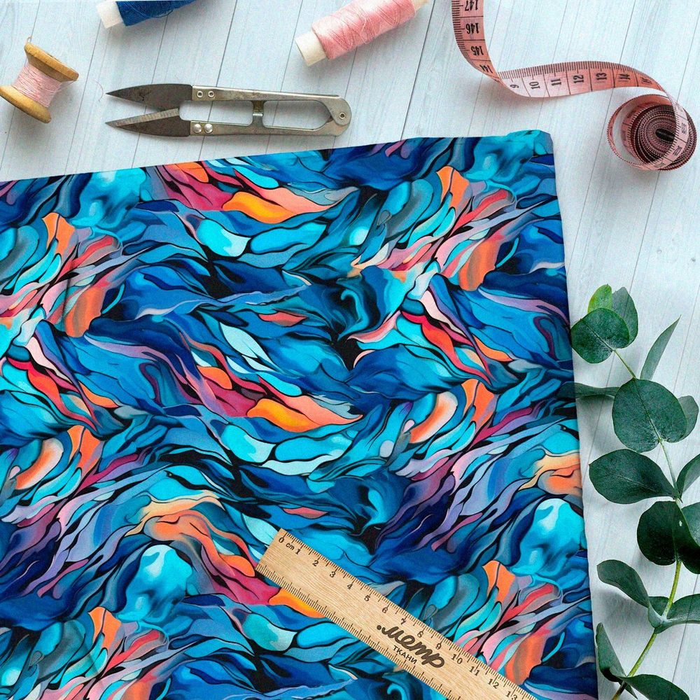 Ткань премиум дюспо танцующий ветер