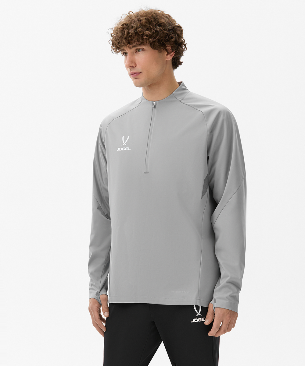 Джемпер ветрозащитный JÖGEL PREMIER PerFormPROOF 1/4 Zip Wind Top, серый