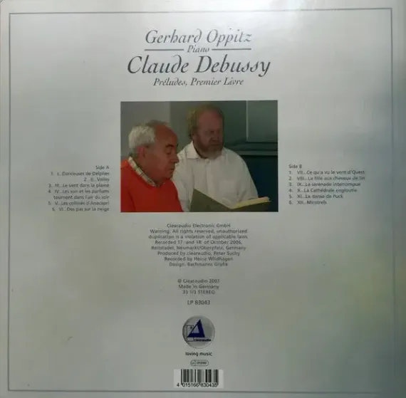 Gerhard Oppitz, Claude Debussy – Plays Claude Debussy - LP