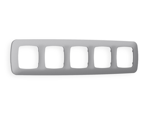 OF140505 Рамка OMEGA Ecta (Сталь матовый) 5-ая