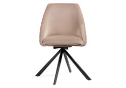Стул на металлокаркасе Окленд крутящийся латте / черный