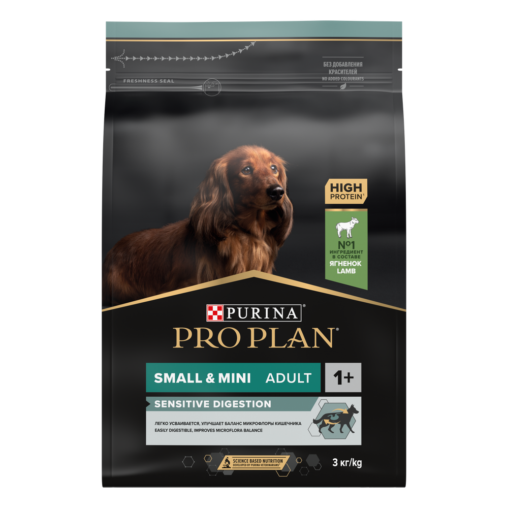 Pro plan корм сухой для взрослых собак мелких пород с ягненком
