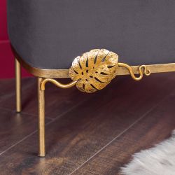 Банкетка Monstera Deliciosa (Монстера) Серая Амбер