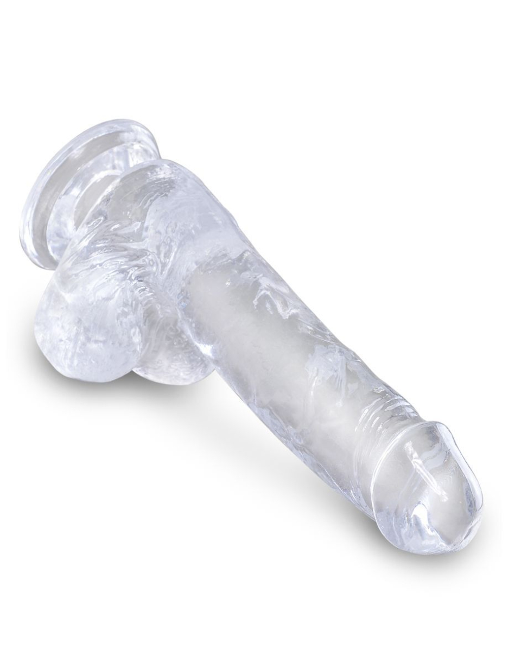 King Cock Clear 6 Cock with Balls Прозрачный фаллоимитатор L 17,8 см, ø 3,8 см