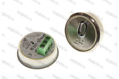 Кнопка (кнопочный модуль) EA2406S-D-R "0 этаж", круглая, динамическая красная подсветка, Брайль