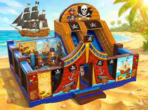 Коммерческий надувной батут «На абордаж!» 8×8×5,3 м