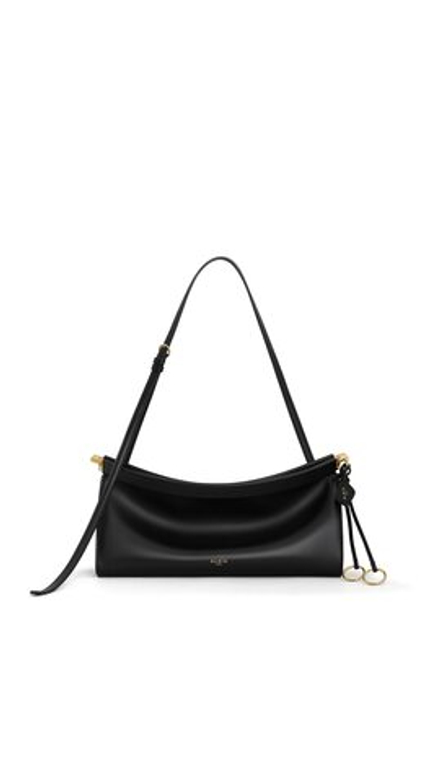 ALAÏA СУМКА LE CLICK EAST WEST ИЗ НАТУРАЛЬНОЙ КОЖИ, ЧЕРНЫЙ