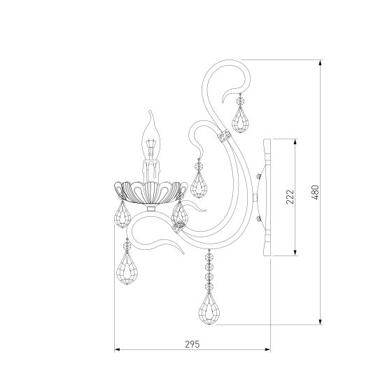 12205/1 / настенный светильник /   белый Strotskis