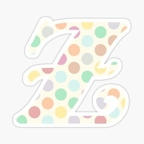Наклейка Z (разноцветный горох)