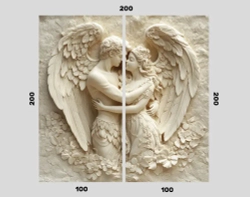 Фотообои 200х200см 3д объемные барельеф Ангелы флизелиновые обои